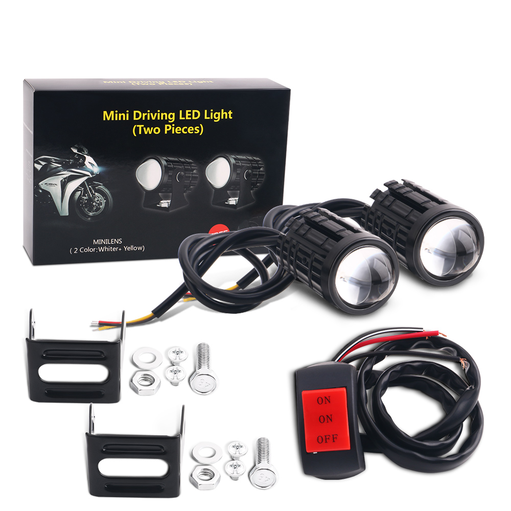 Universal Motorcycle Led Headlight Projector - 2 szt. Uniwersalny reflektor LED motocykla