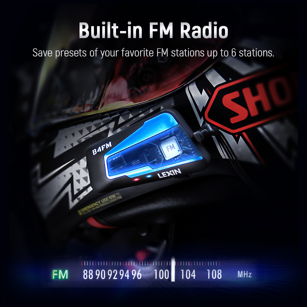 Lexin B4FM-X Interkom motocykl – Universal Motorcycle Helmet Intercom Headset recenzja i cena